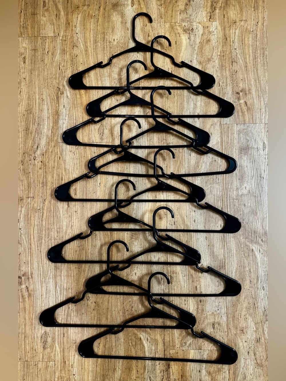 20pk Black Plastic Clothes Hangers - Multipurpose Home Storage